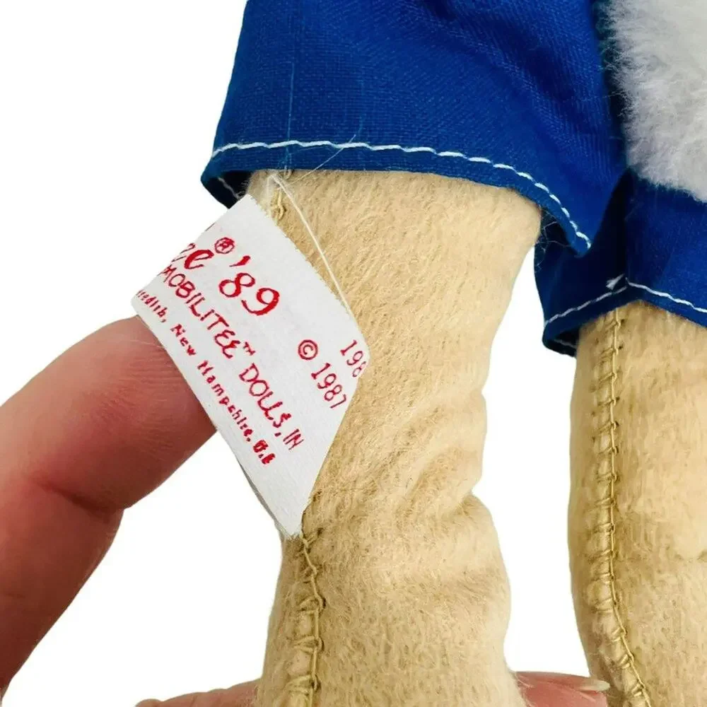 Annalee Doll Cloth Bunny Rabbit Farmer Country Boy Overalls 11